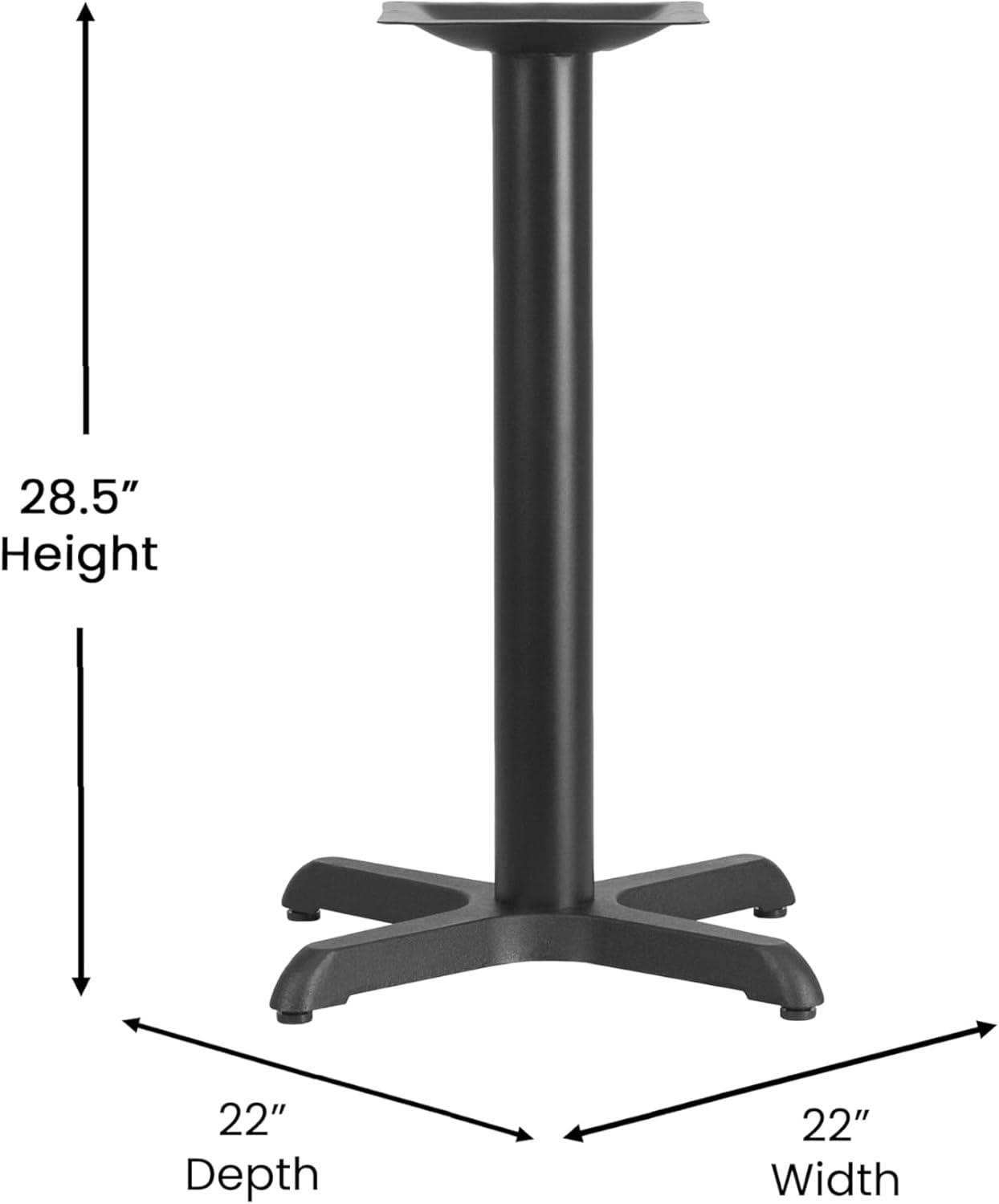 Flash Furniture Beverly Restaurant Table X-Base with 3" Dia. Table Height Column