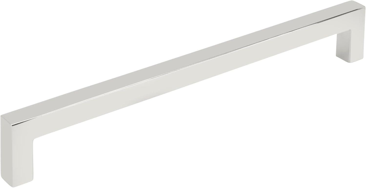 Monument 7-9/16 inch (192mm) Center-to-Center Polished Nickel Cabinet Pull
