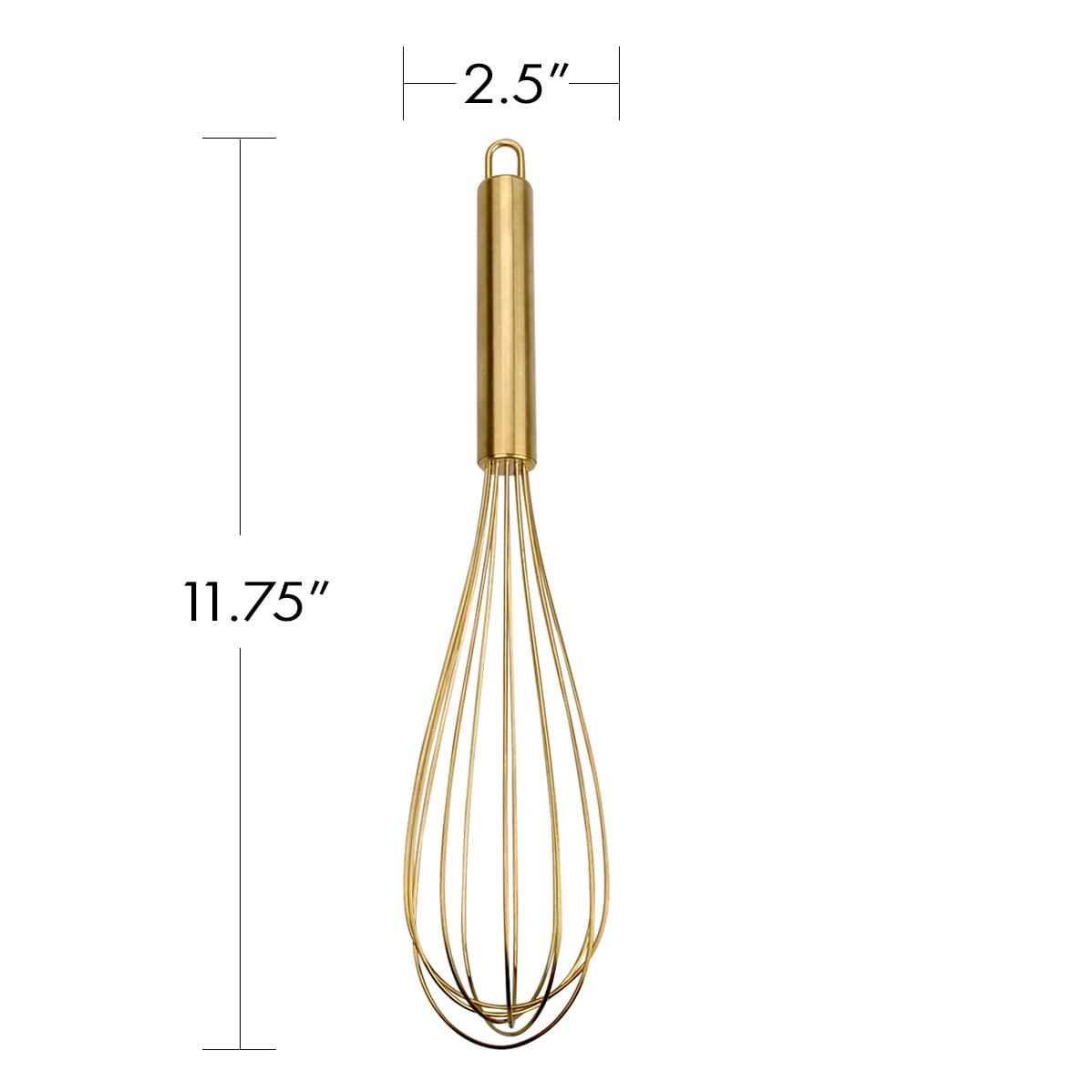 SEXAGESIMO Stainless Steel Hand Whisk for Mixing, Beating, and Stirring