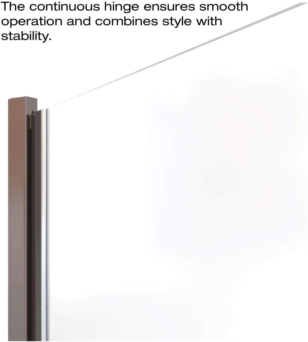 Infinity 28" x 65.56" Pivot Semi-Frameless Shower Door