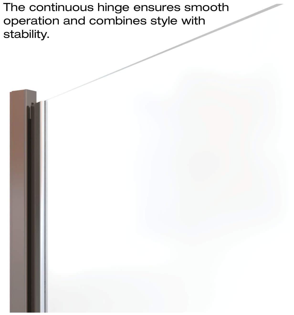 Infinity 28" x 65.56" Pivot Semi-Frameless Shower Door