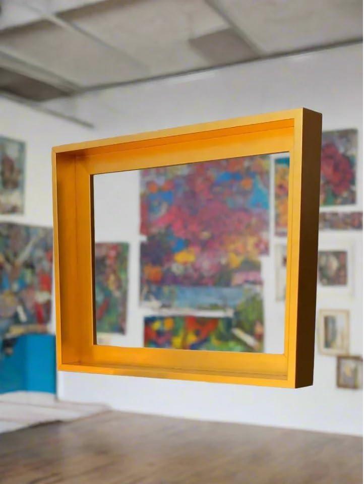Gold Floater frame for 1.5" deep canvas, (multiple sizes) (11x14")