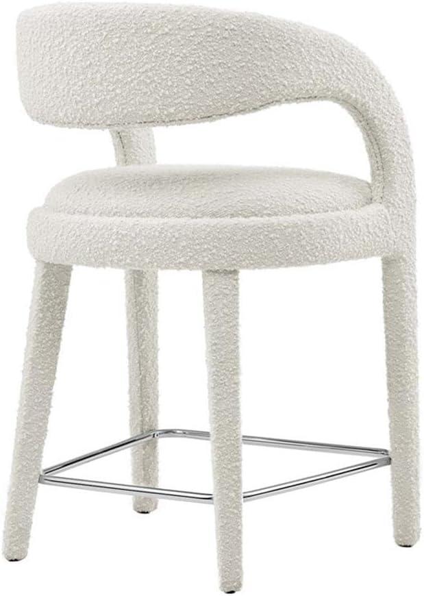 Modway Pinnacle Boucle Upholstered Counter Stool Set of Two