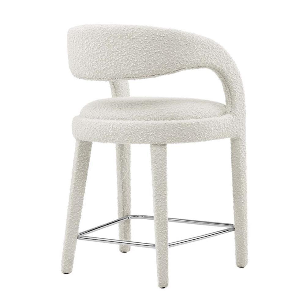 Modway Pinnacle Boucle Upholstered Counter Stool Set of Two