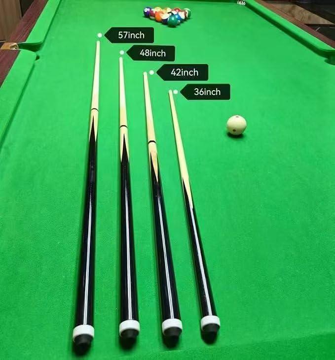 JX Pool Cues for Kids 36inch 58inch Shorty Cues Billiard House Cue Sticks for Child Hardwood Billiard Cue Sticks 13mm Glue-on Tips,Set of 2