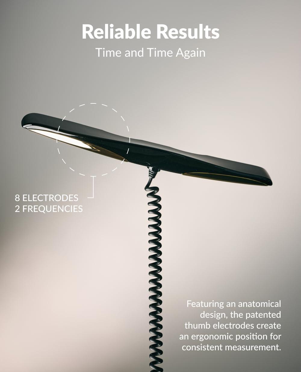 InBody H20N - Smart Full Body Composition Analyzer Scale, BMI, Body Fat, Muscle Mass, Bluetooth Connection - Midnight Black