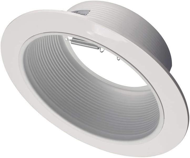 White Aluminum 6-Inch Recessed Ceiling Light Trim