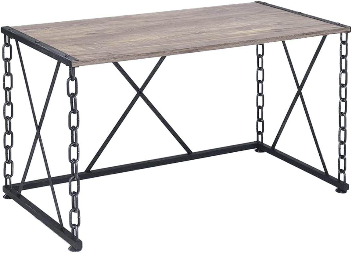 ACME Jodie Console Table in Rustic Oak & Black Finish