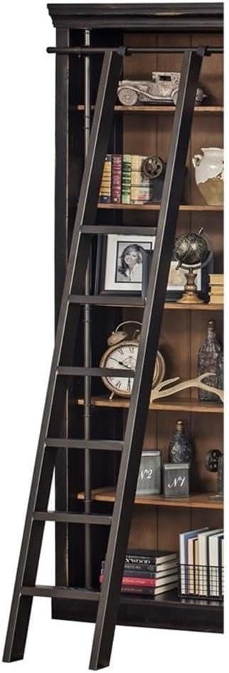 Toulouse Metal Ladder for Bookcase Black - Martin Furniture: No Assembly, 6 Rungs, 90" Height