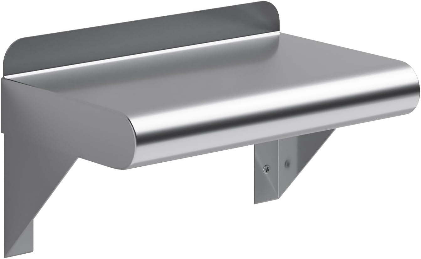 30" Stainless Steel Wall Shelf with Brackets