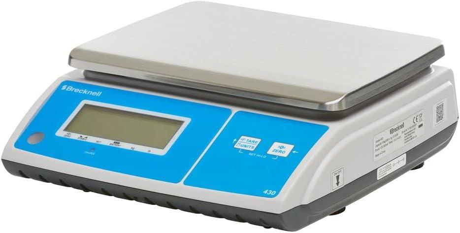 Brecknell Model 430 Digital Portion Control Scale White/Silver/Blue 30 Lbs. Capacity 430-30