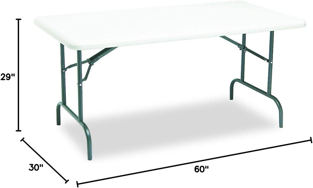 Iceberg 65213 IndestrucTable TOO 1200 Series Resin Folding Table, 60w x 30d x 29h, Platinum