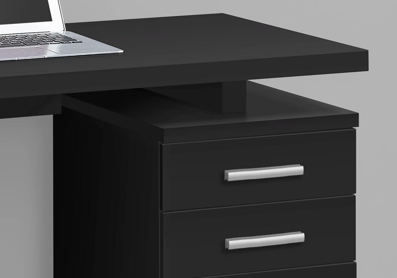 Monarch Specialties 30 x 23.5 x 48 in. Left or Right Facing Computer Desk, Black