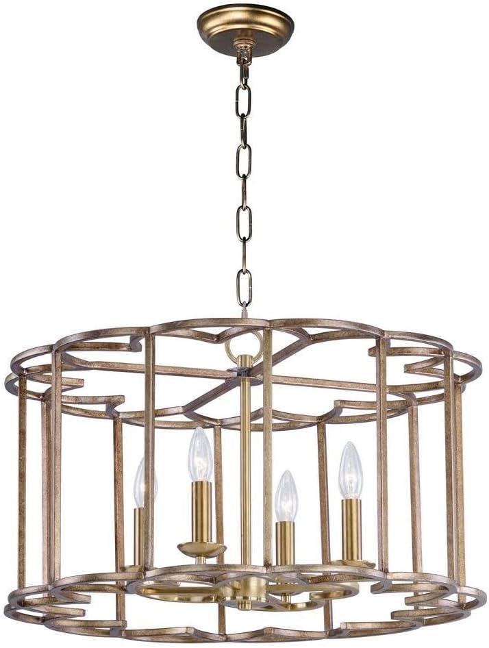 Bronze Fusion Mini Cage 4-Light Chandelier