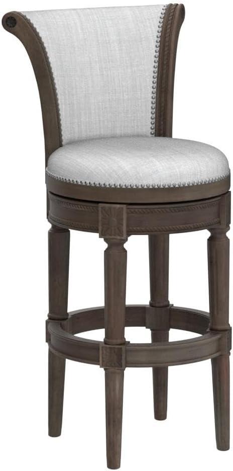 Maven Lane Pullman Swivel Upholstered Kitchen Stool, Set of 3