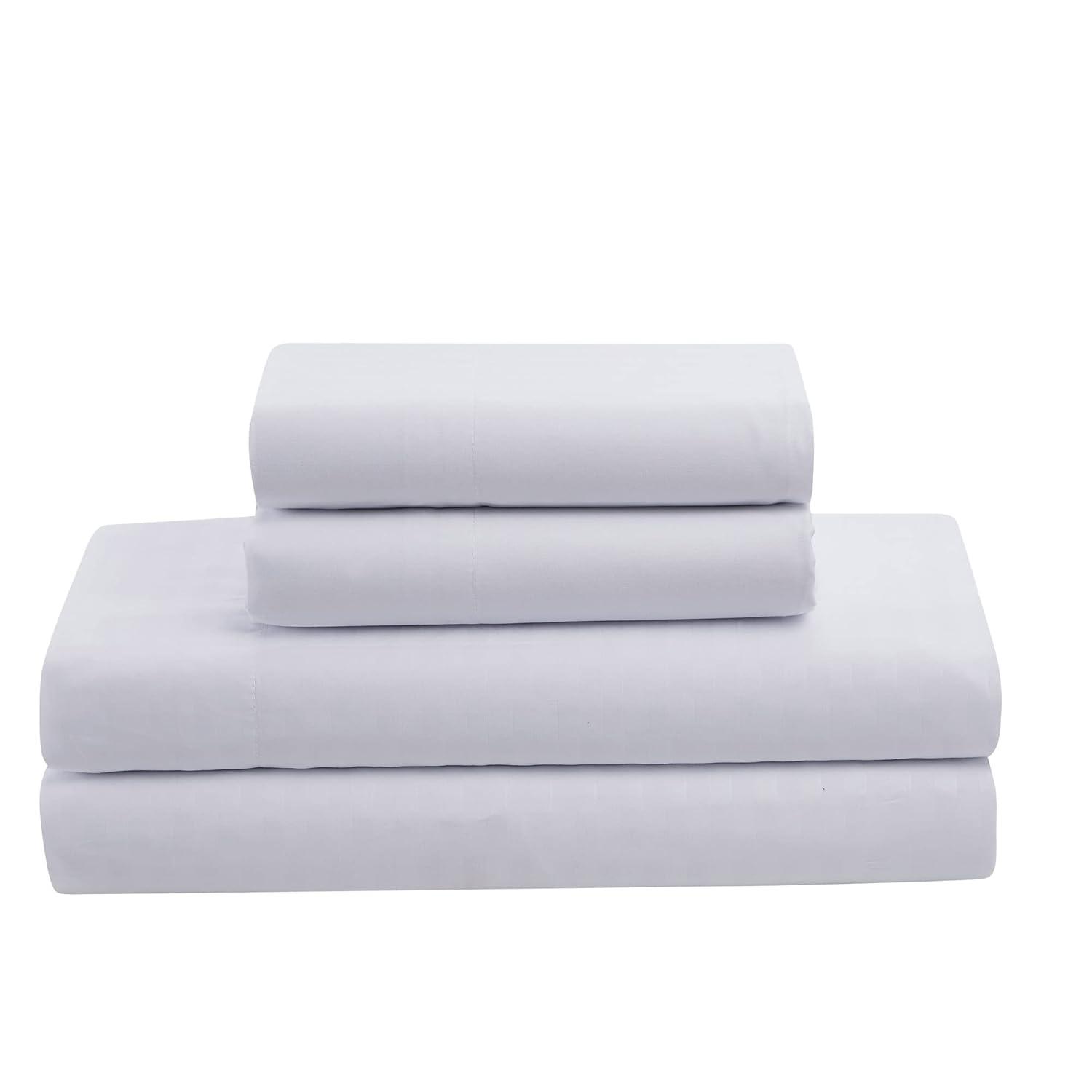 Sweet Home Collection Dobby Stripe Embossed Bed In a Bag Comforter Set