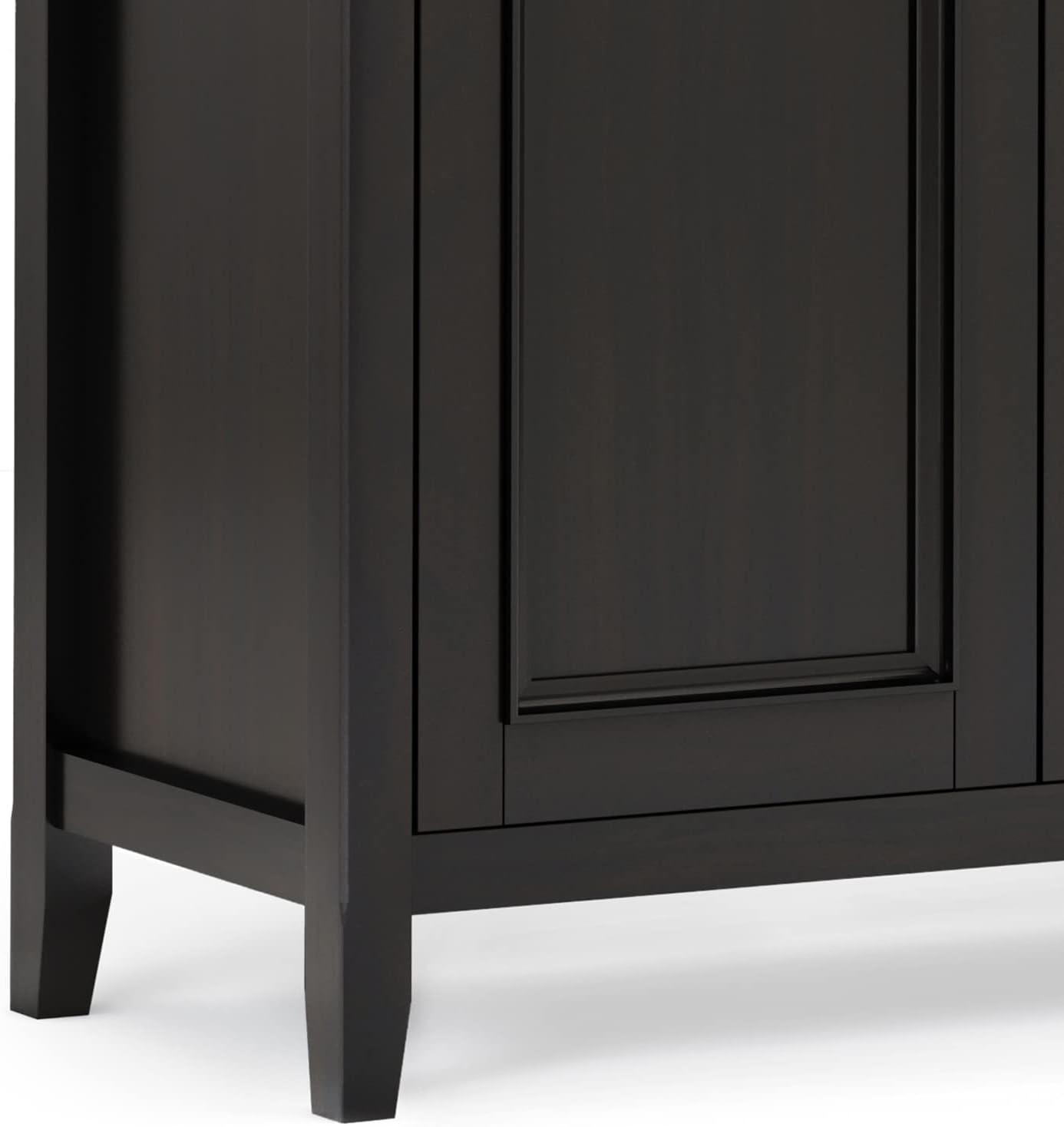 Amherst Brown Solid Wood 66" Traditional Storage Cabinet