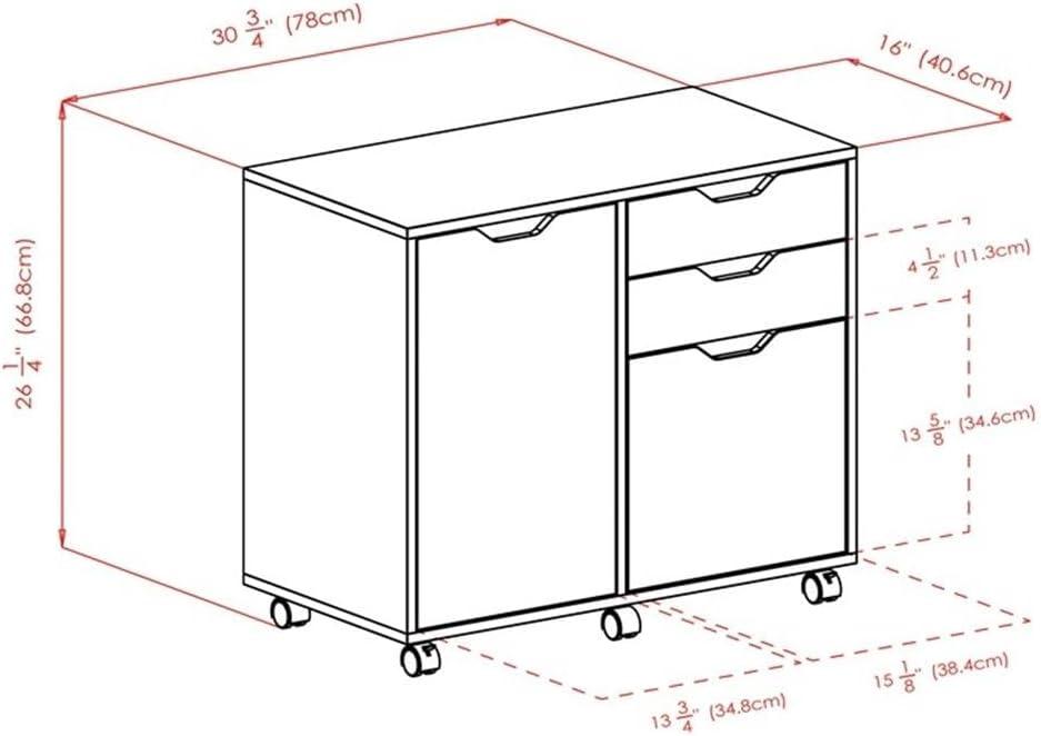 Halifax 2 Sections Mobile Filing Cabinet - Winsome