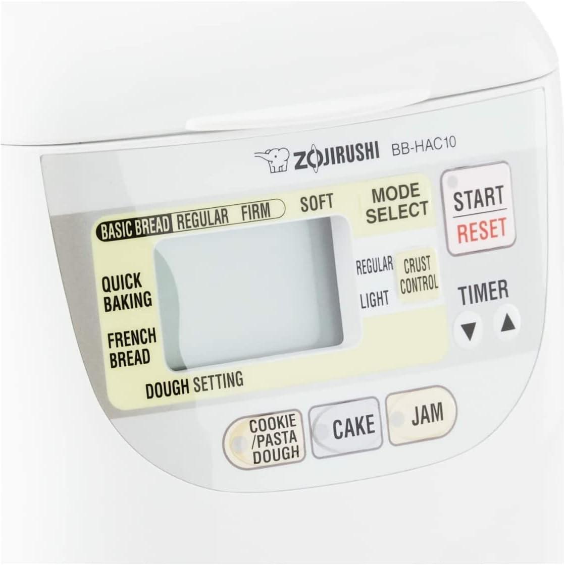 Zojirushi Home Bakery Bread Baker - BB-HAC10WZ: 8 Settings, 1 lb Capacity, Delay Timer, Digital Control, White