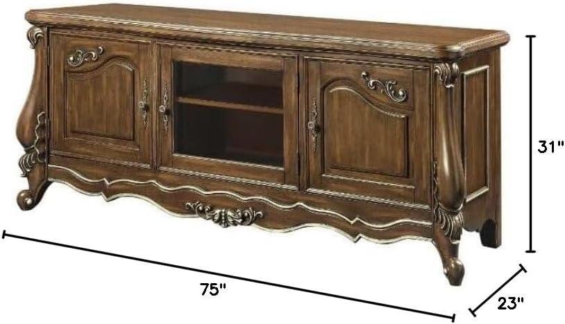 75" Latisha Tv Stand and Console Antique Oak Finish - Acme Furniture