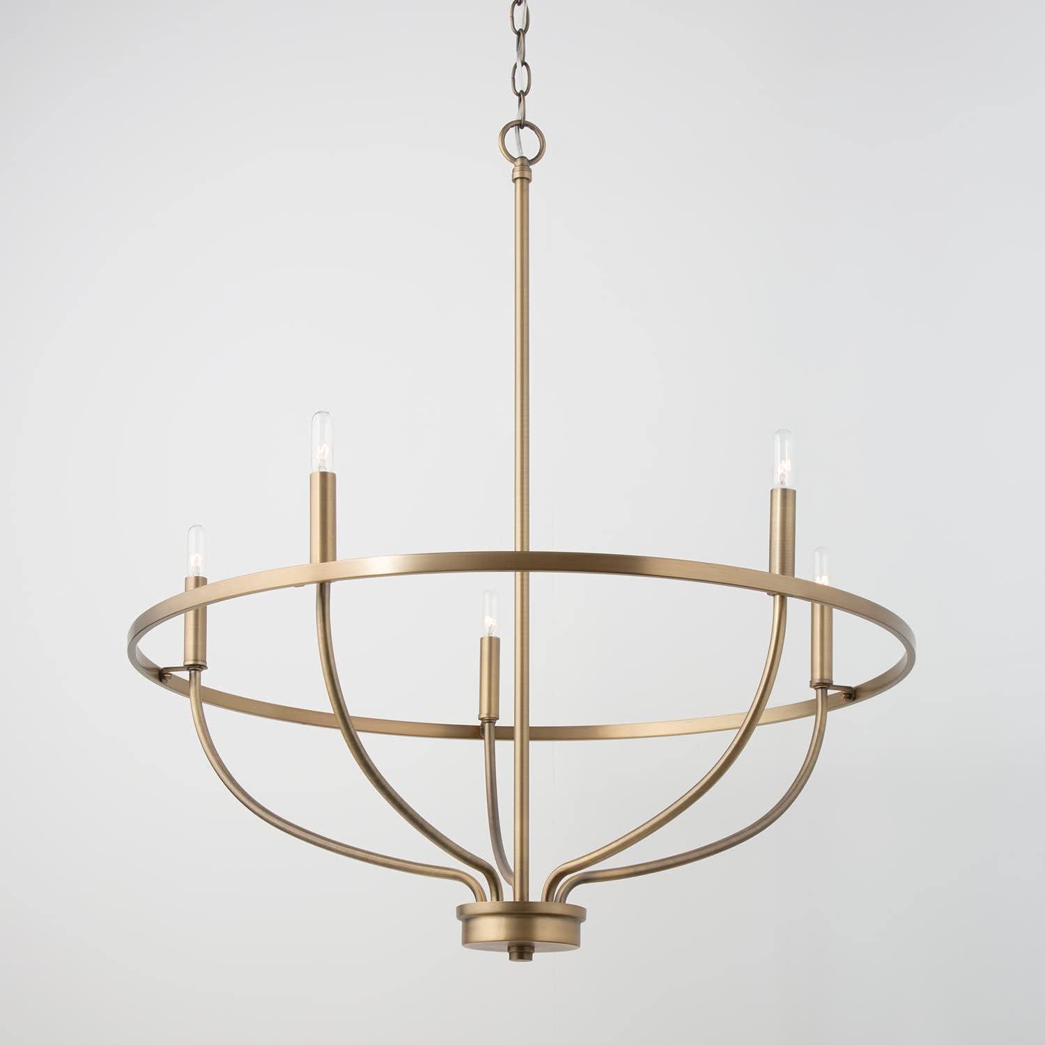 Greyson Urban Bronze 5-Light Taper Candle Chandelier