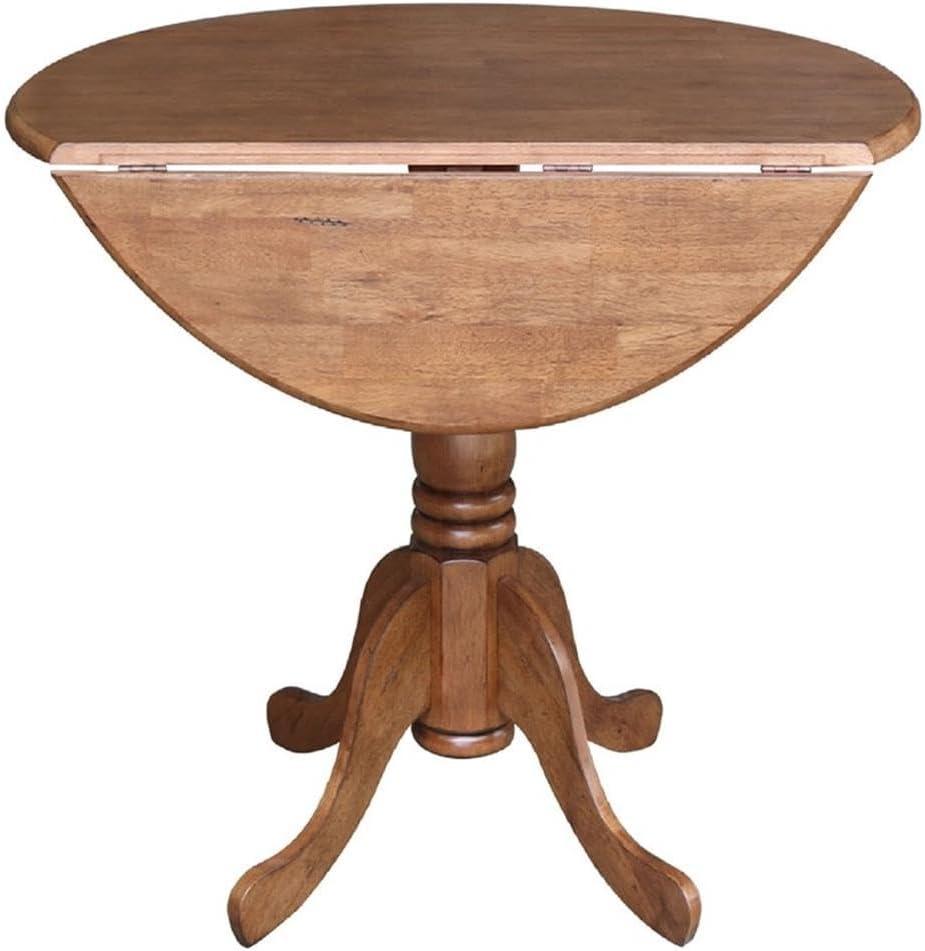 42" Mason Round Dual Drop Leaf Dining Table - International Concepts