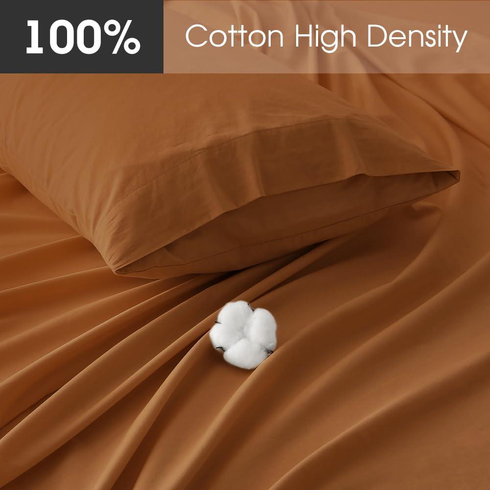 HYPREST 100% Cotton Sheets Extra Deep Pocket, Hotel Luxury Soft Cooling Cotton Sheet Sets