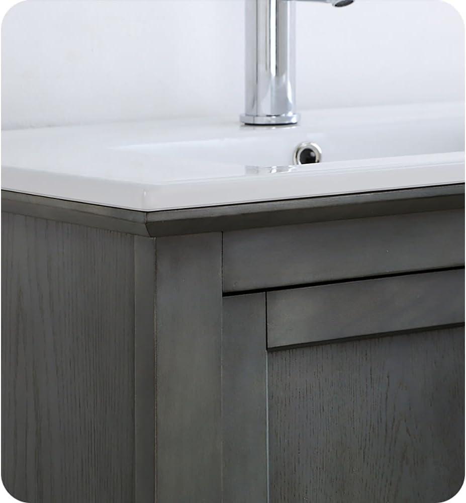 Manchester 30" Freestanding Single Sink Bathroom Vanity with Integrated Sink (Faucet Not Included)