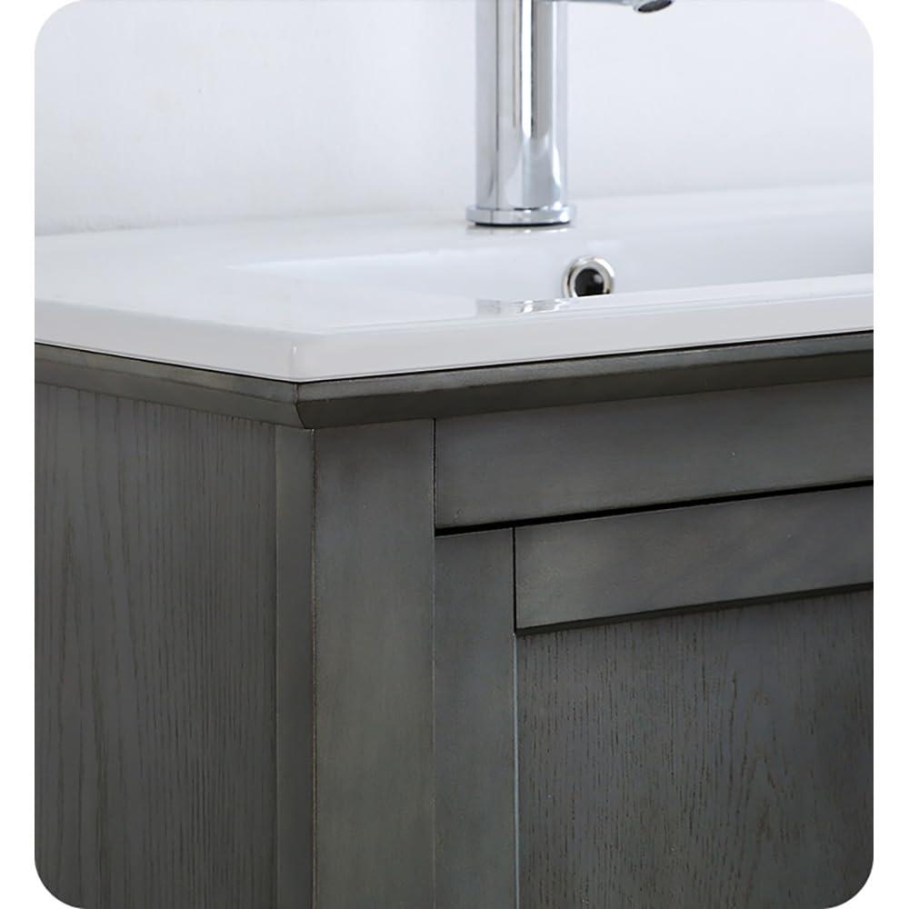 Manchester 30" Freestanding Single Sink Bathroom Vanity with Integrated Sink (Faucet Not Included)
