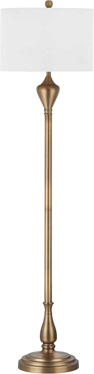 Safavieh Xenia 60.5 in. H Solid Glam Floor Lamp, Gold/Off-White Shade