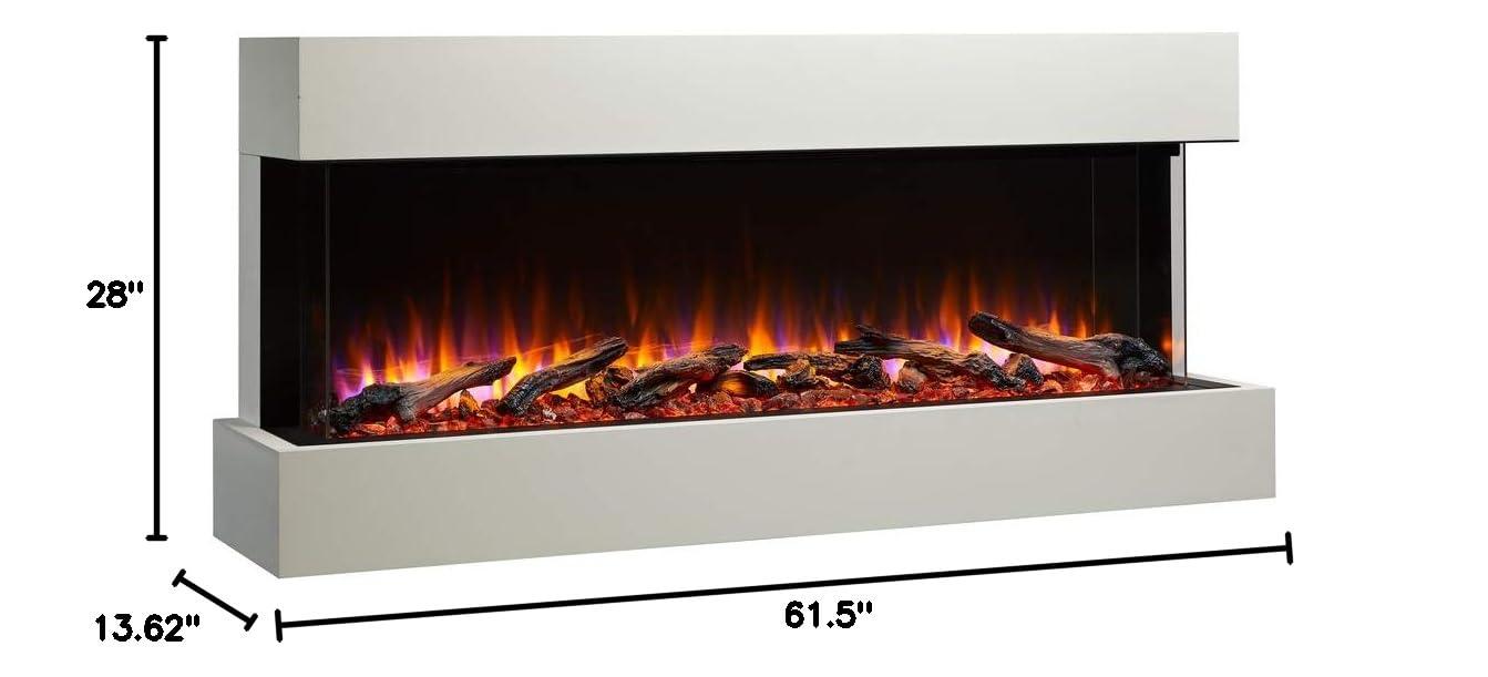 SimpliFire SF-SCT55-MANTEL Floating Mantel Kit for Scion 55, Primed MDF; for Wall Mount Applications (Includes Wall Mount Bracket) (SF-SCT55-MANTEL)