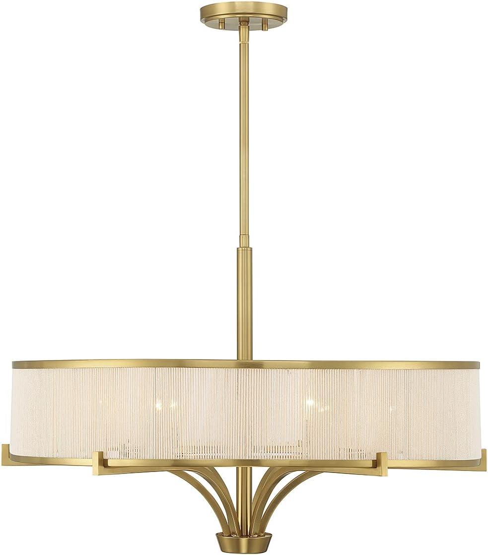 Savoy House Wynwood 6 - Light Chandelier in  Warm Brass