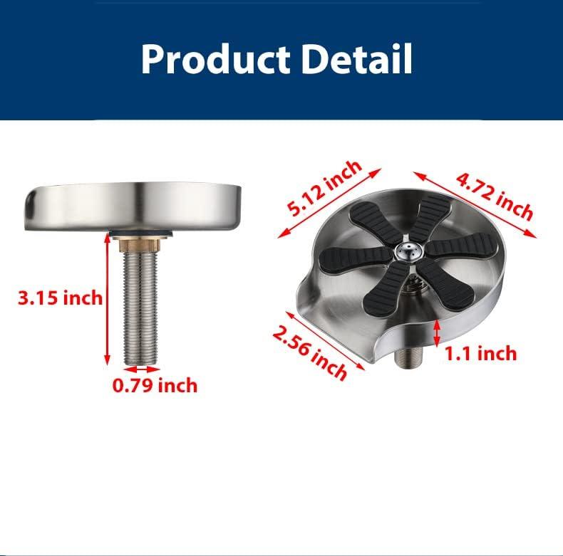 Glass-Rinser for Kitchen-Sink-Cup-Washer for Sink-Cup-Rinser-Sink-Attachment Glass-Washer for Sink-Bottle-Washer-Cup-Cleaner, Stainless Steel