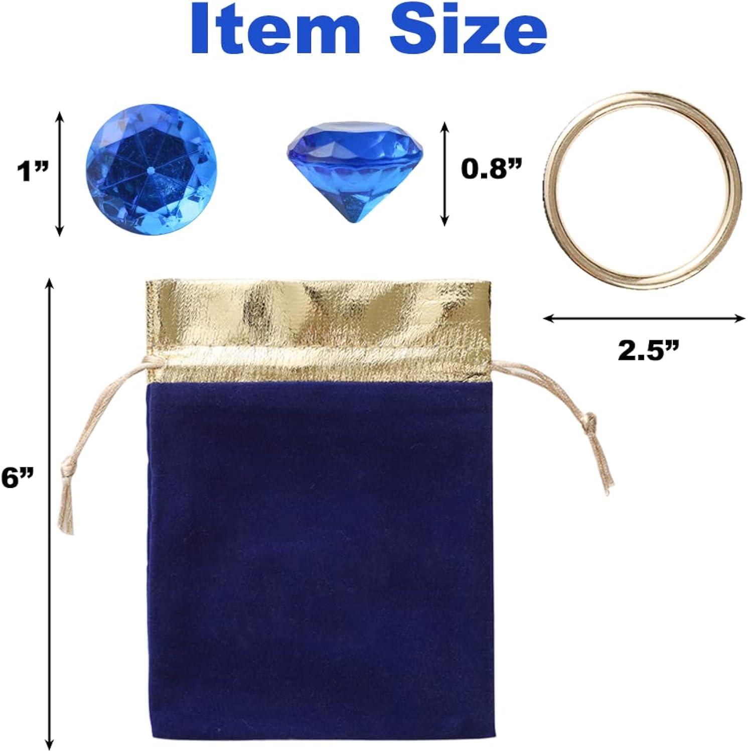 Blue Hedgehog Bag Include Acrylic Diamond Gems Gold Power Rings Birthday Party Favor Supplies Party Decoration For Kids Party.