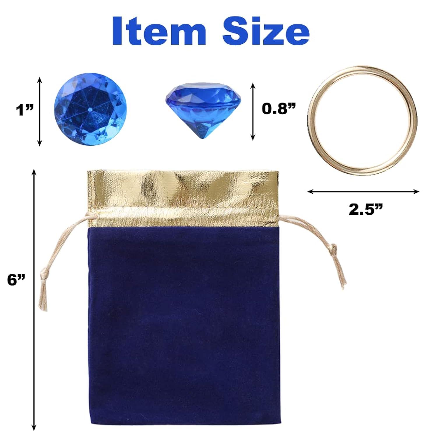 Blue Hedgehog Bag Include Acrylic Diamond Gems Gold Power Rings Birthday Party Favor Supplies Party Decoration For Kids Party.