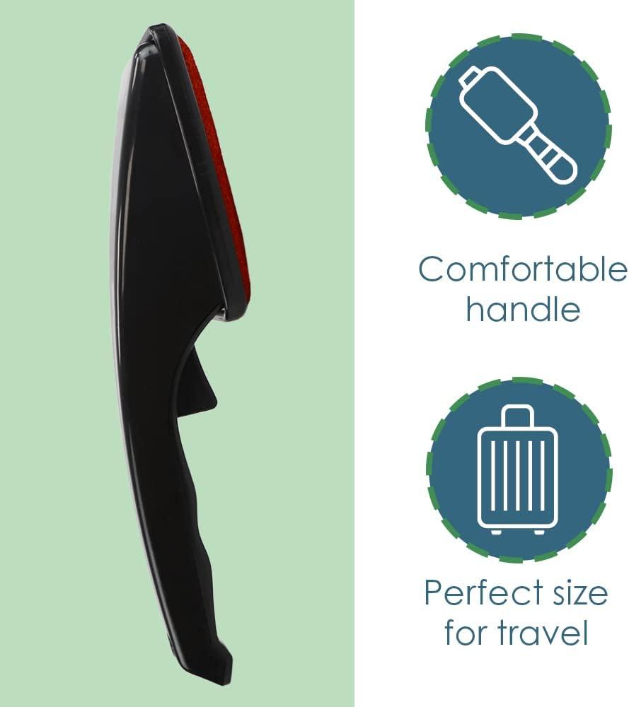Red and Black Reusable Manual Lint Brush with Plastic Handle