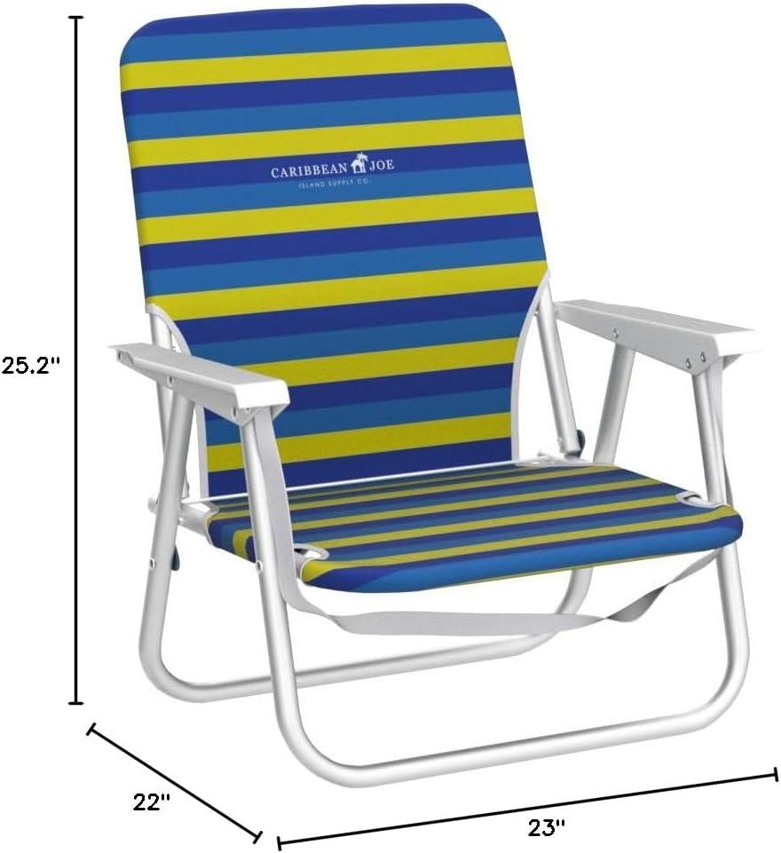 Caribbean Joe Burlap Folding Beach Chair
