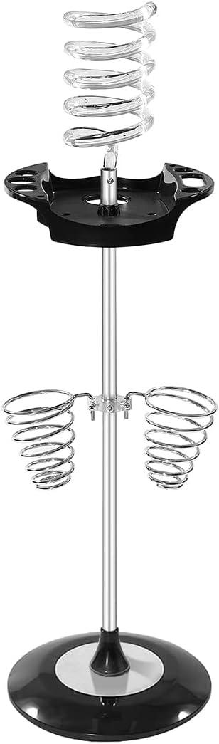 Hair Dryer Stand,Twisty Style Acrylic Top Holder,Hair Styling Appliances with Tray Two Spiral Holders and Heavy Base for Hair Dryer,Flat Iron,Curling Stick,Hair Straightener,Brush(orange)