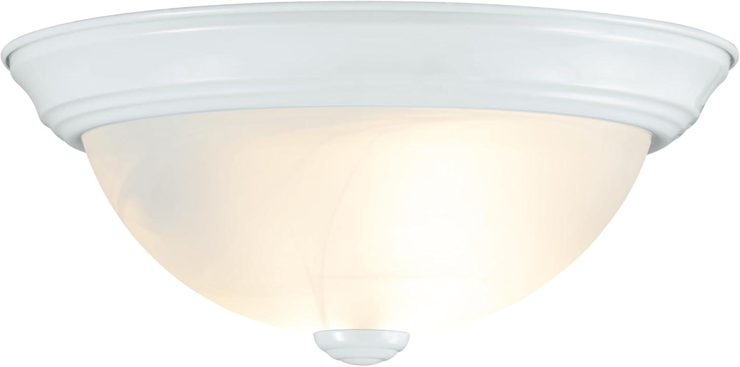 60/6004-Nuvo Lighting-2 Light Flush Mount-11.38 Inches Wide by 4.88 Inches High-Textured White Finish