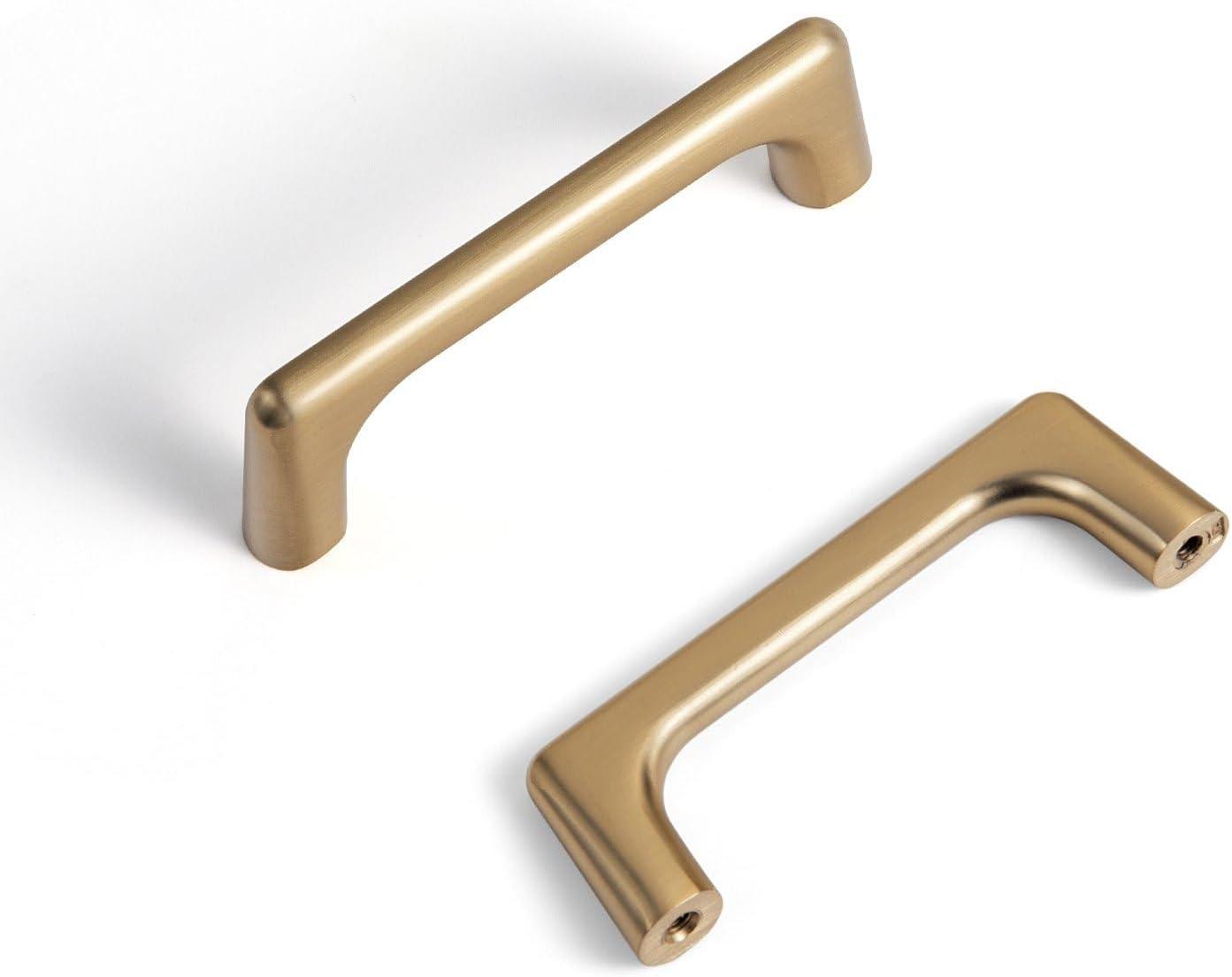 Champagne Bronze Cylindrical Cabinet Bar Pulls with Mounting Hardware