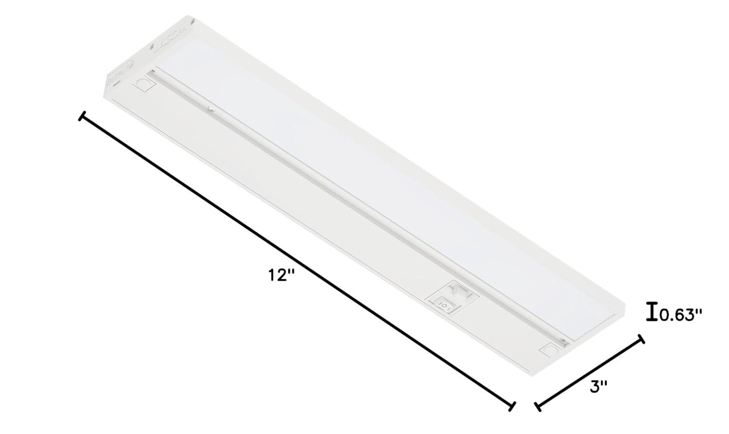 LAGOM 12" Direct Wire Dimmable LED Under Cabinet Lights, Selectable 2700K/4000K/5000K