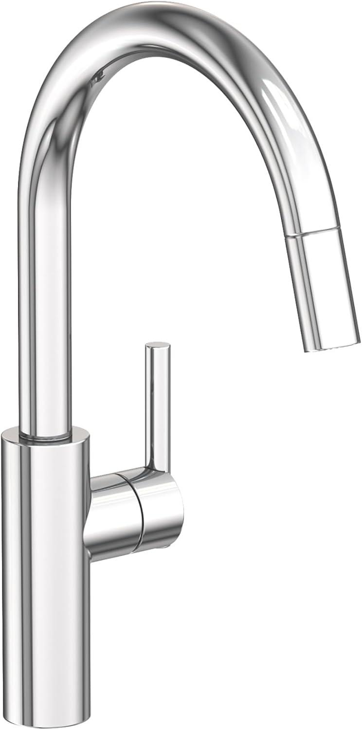 East Linear Single Handle Pull Down Kitchen Faucet