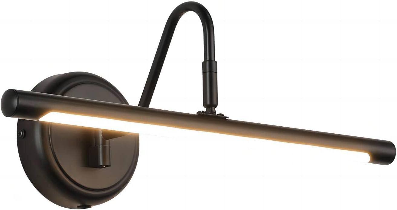 JOOSENLUX LED Picture Light Hardwired Matte Black Modern Picture Lights for Paintings 16.54'' Inch Long Swing Arm Metal Art Lights Warm White 3000K