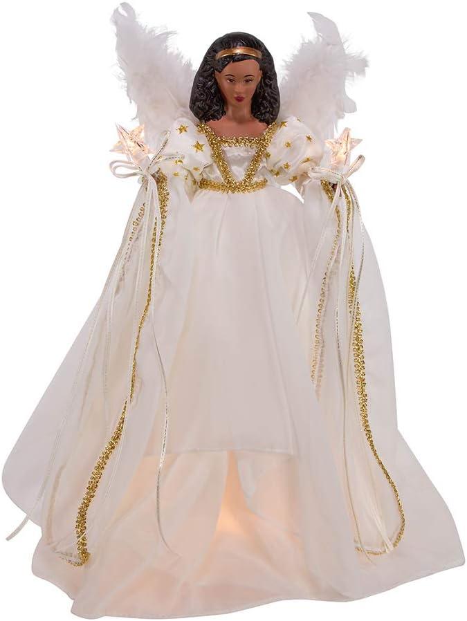 UL 10-Light Black Angel Tree Topper