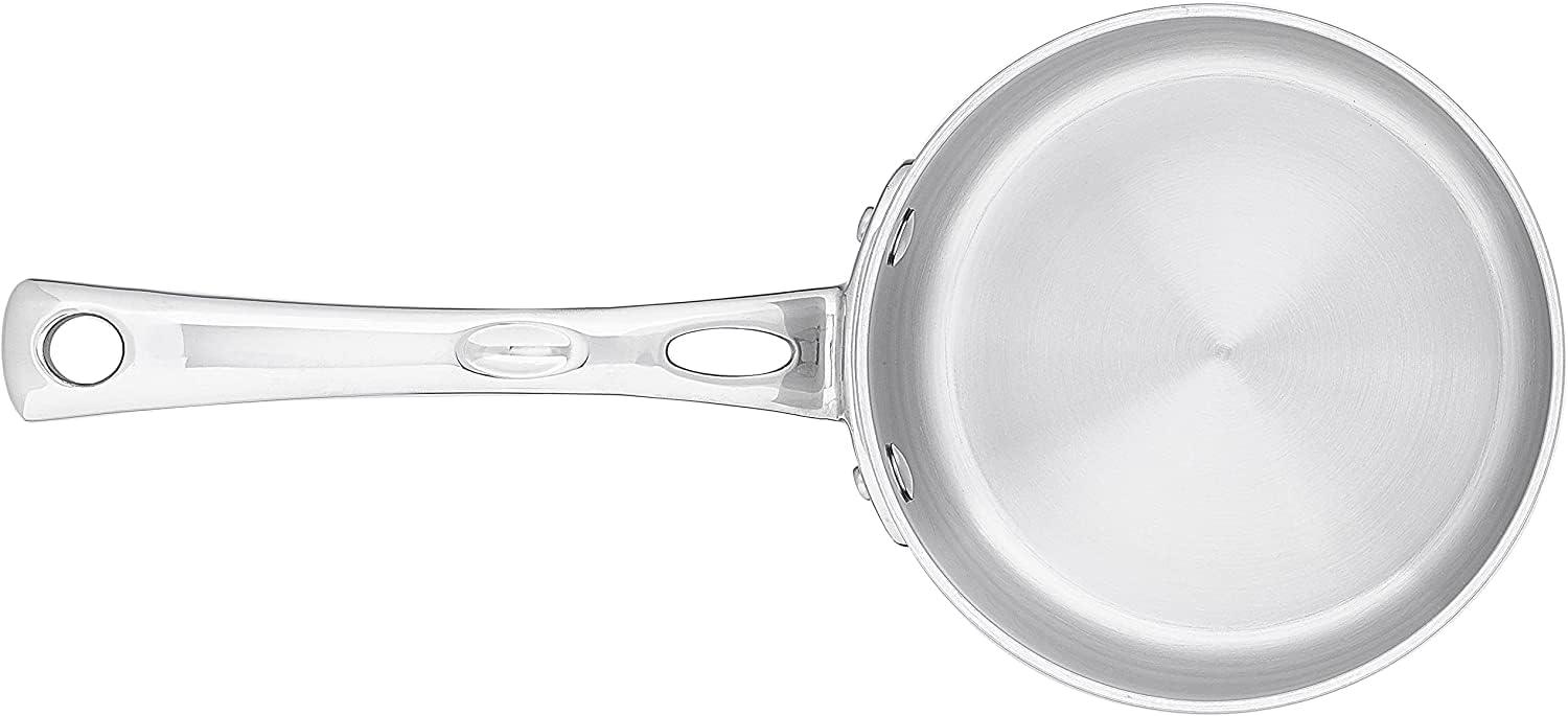 Galaxera French Classic Tri-Ply Stainless 1-Quart Saucepan with Cover,Silver