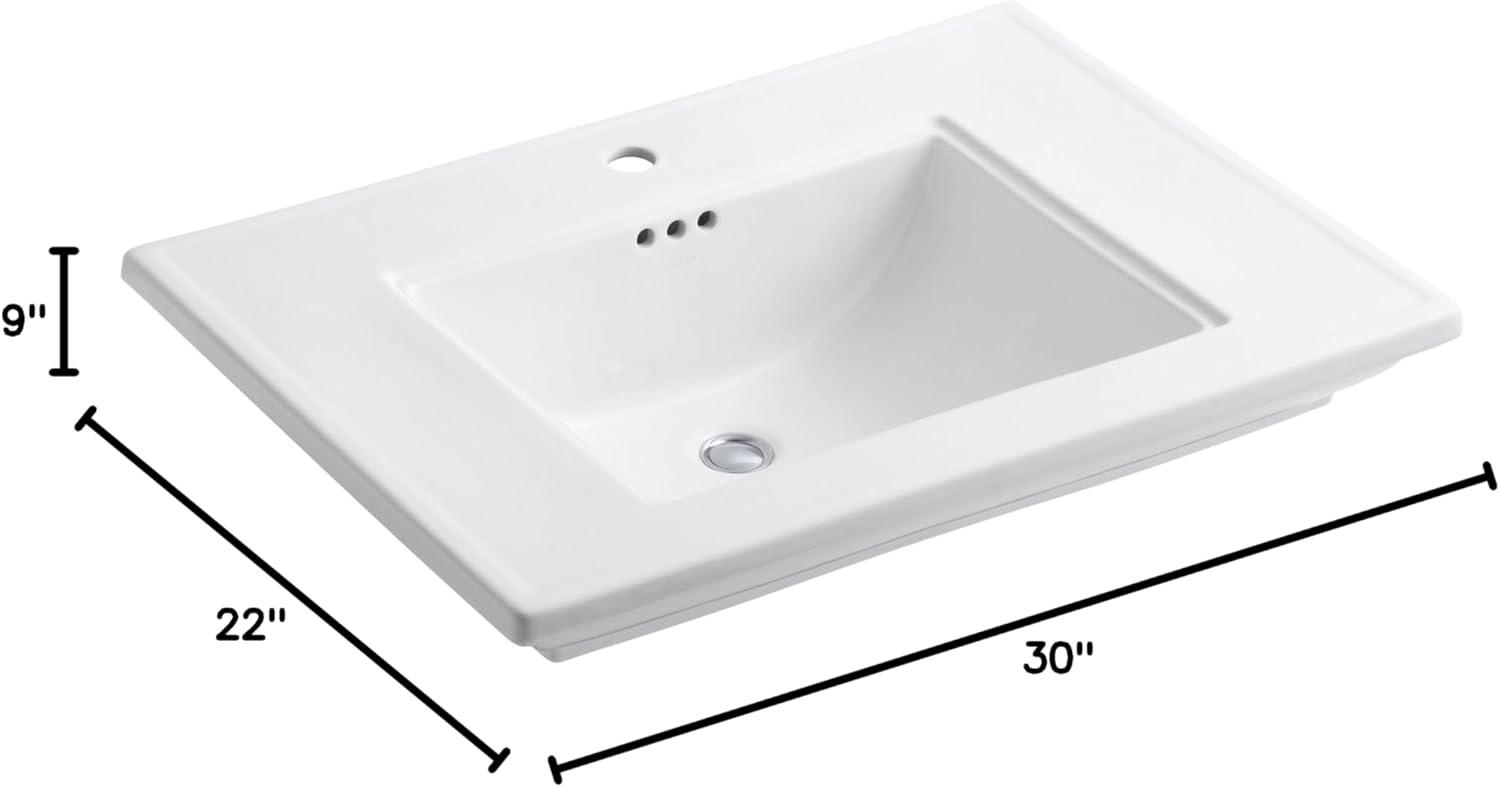 Memoirs® Stately Pedestal/Console Table Bathroom Sink Basin with Single Faucet-hole Drilling