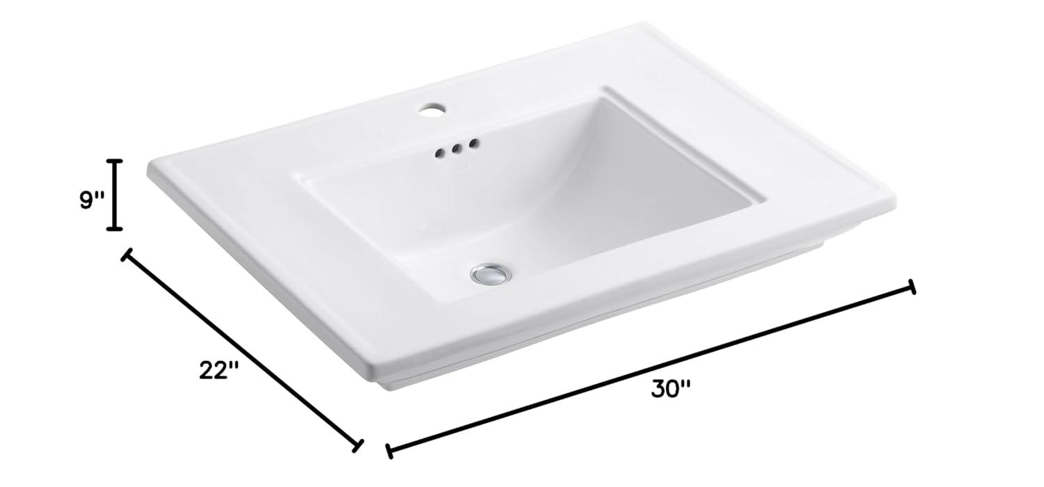 Memoirs® Stately Pedestal/Console Table Bathroom Sink Basin with Single Faucet-hole Drilling