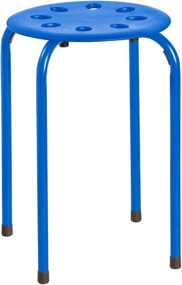 Assorted Color Plastic Stacking Classroom Stool (Set of 5)