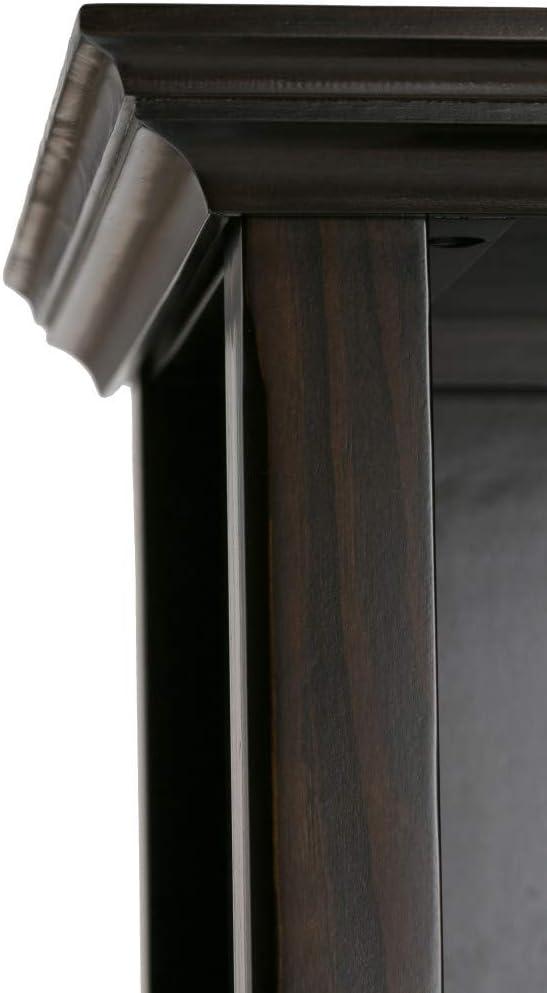 Simpli Home Amherst 30"W Solid Wood 5 Shelf Bookcase with Adjustable Shelves