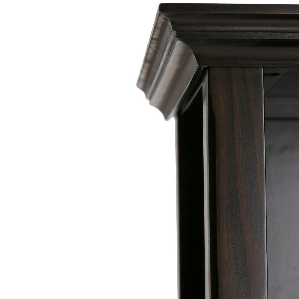 Simpli Home Amherst 30"W Solid Wood 5 Shelf Bookcase with Adjustable Shelves
